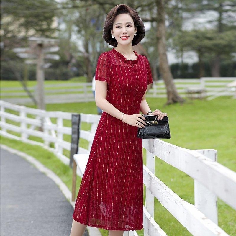 Đầm Trung Niên Cho Mẹ Đẹp VH55- Hàng Quảng Châu Cao Cấp 