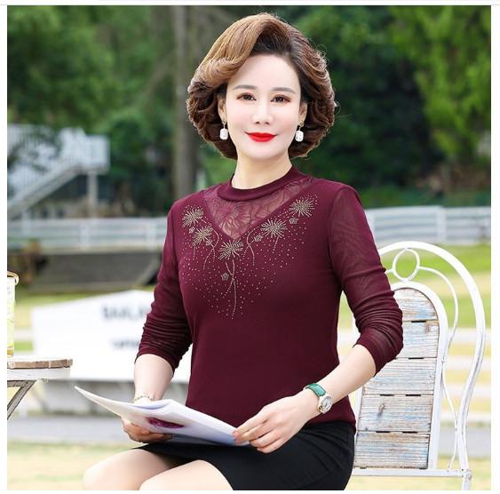  Áo Ren Xuân Thu Mỏng Thời Trang Cho Mẹ SM81 - Hàng Quảng Châu Cao Cấp