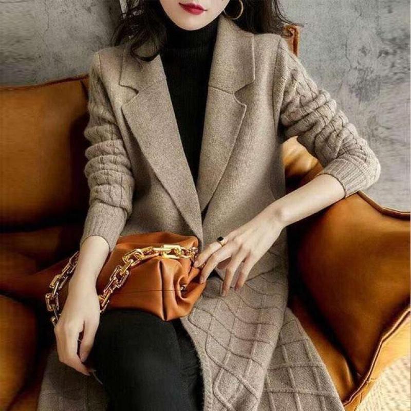 Áo Khoác Cardigan Dệt Kim Dài Phong Cách Hàn Quốc Cho Nữ AL111 - Hàng Quảng Châu Cao Cấp